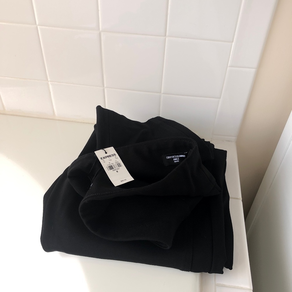 Express Columnist High Waisted Knit Ankle Pant